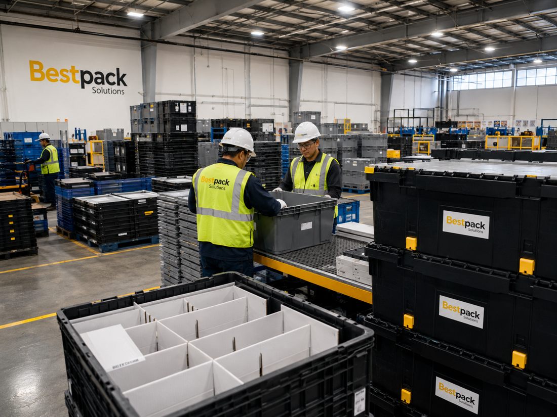 Empaque retornable industrial fabricado por BestPack Solutions